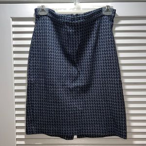 Banana Republic Factory blue houndstooth skirt